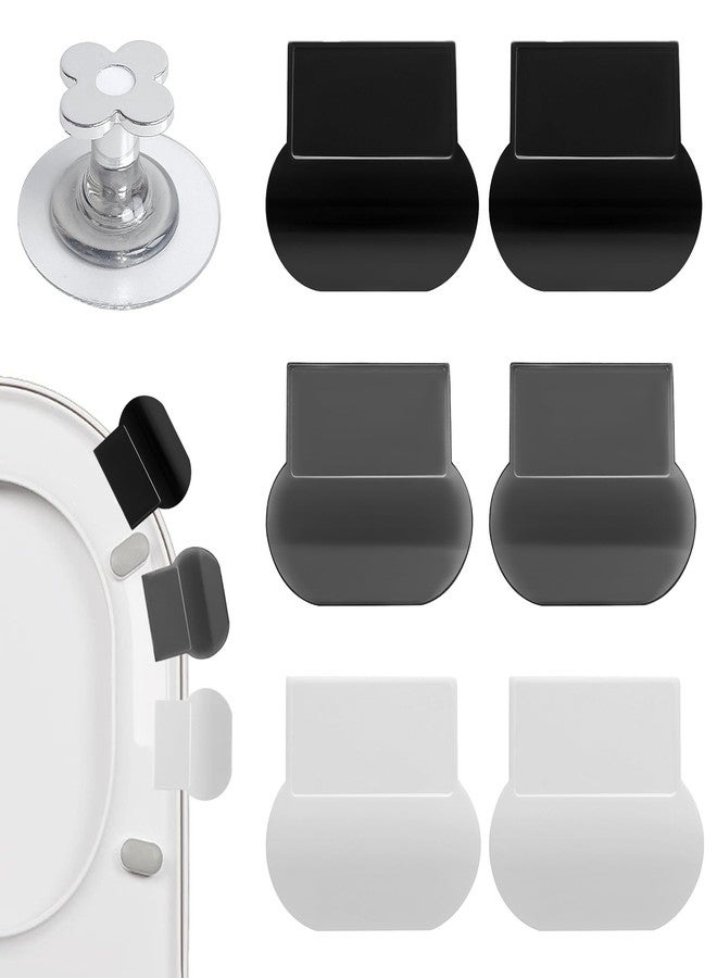 TecoKart مجموعة TecoKart® المكونة من 6 قطع لرفع مقعد المرحاض وقطعة واحدة لمشبك غطاء المرحاض على شكل زهرة، ملحقات صحية للمرحاض، مشبك رفع مقعد المرحاض، رافعة مرحاض مناسبة للاستخدام اليومي في المنزل والمكتب والفندق والأماكن العامة - Image 1